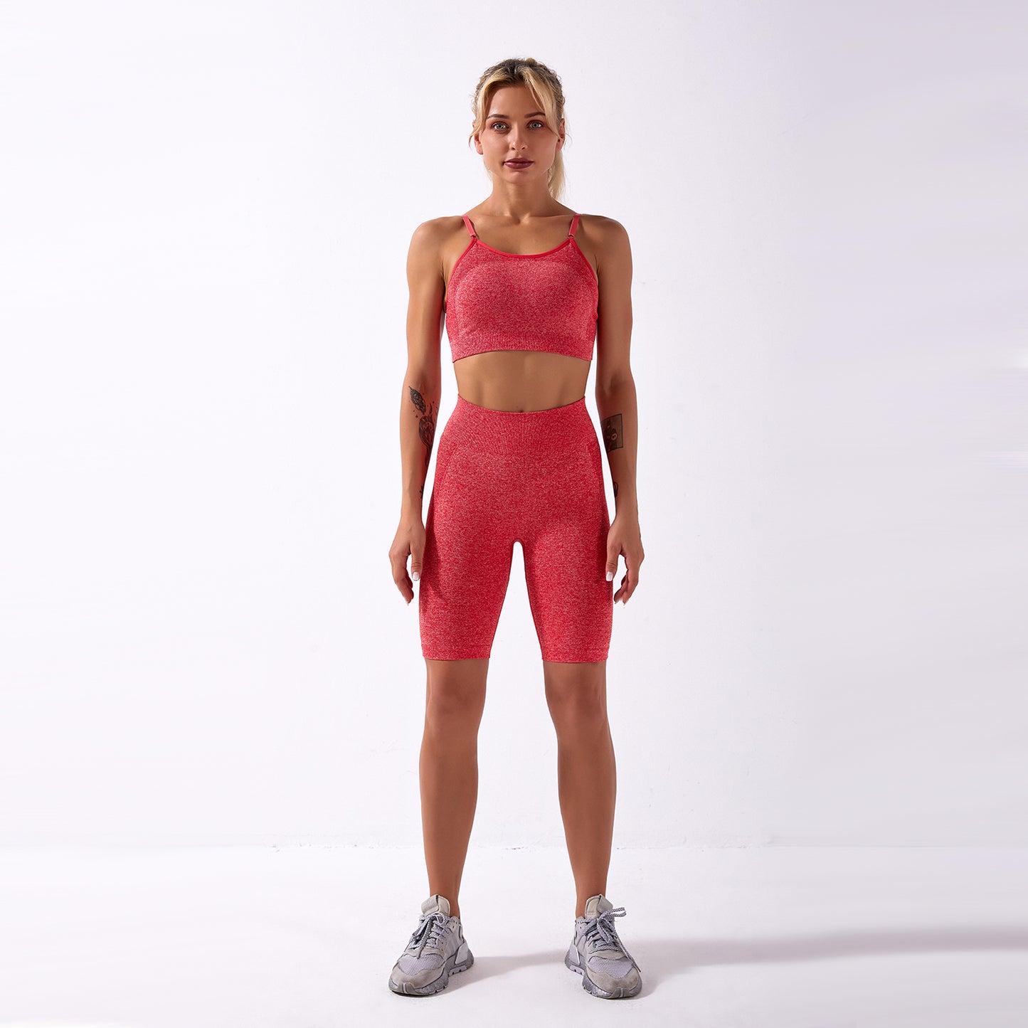 Seamless Gym Yoga Set Sports Bra & Shorts