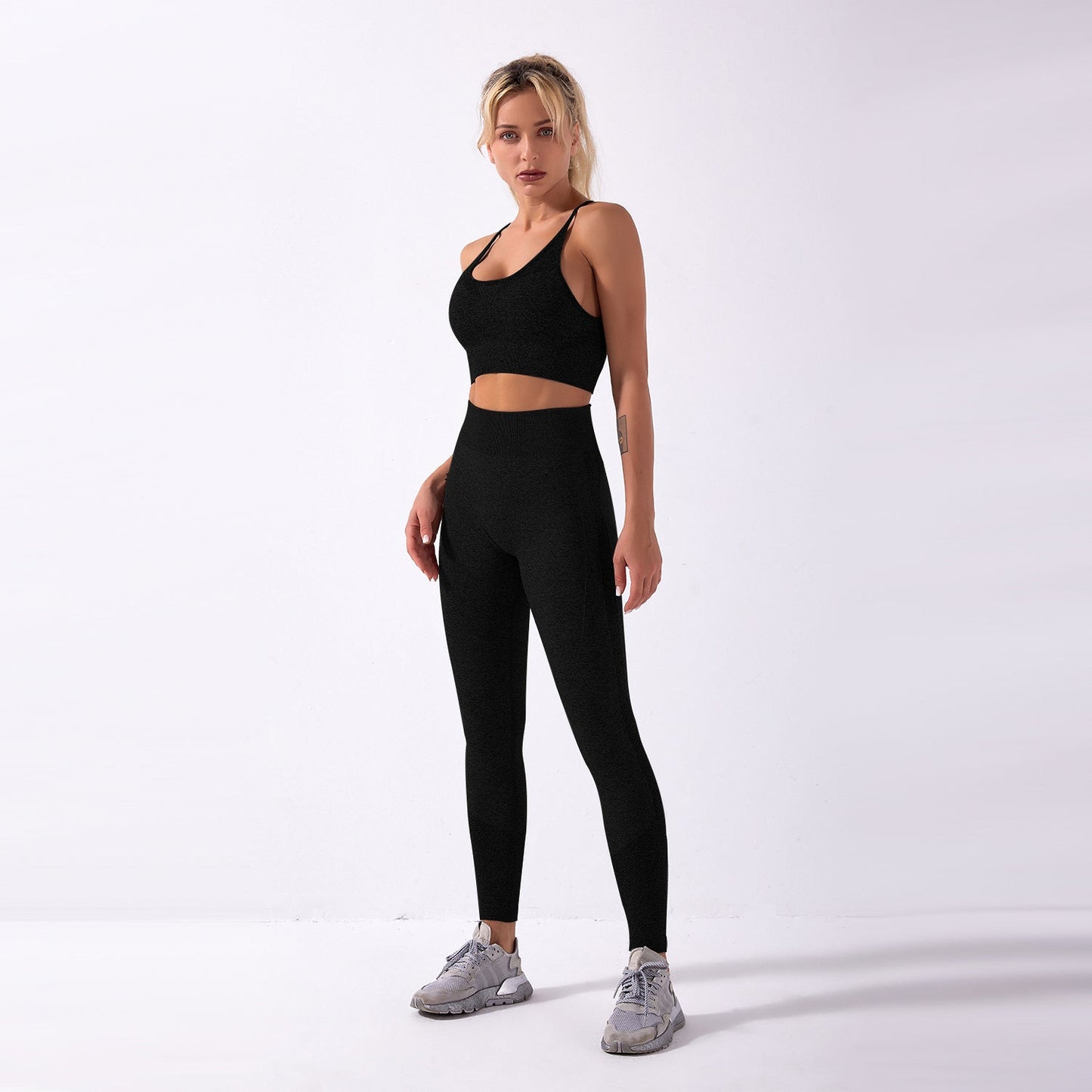 Seamless Gym Yoga Set Sports Bra & Leggings for Women