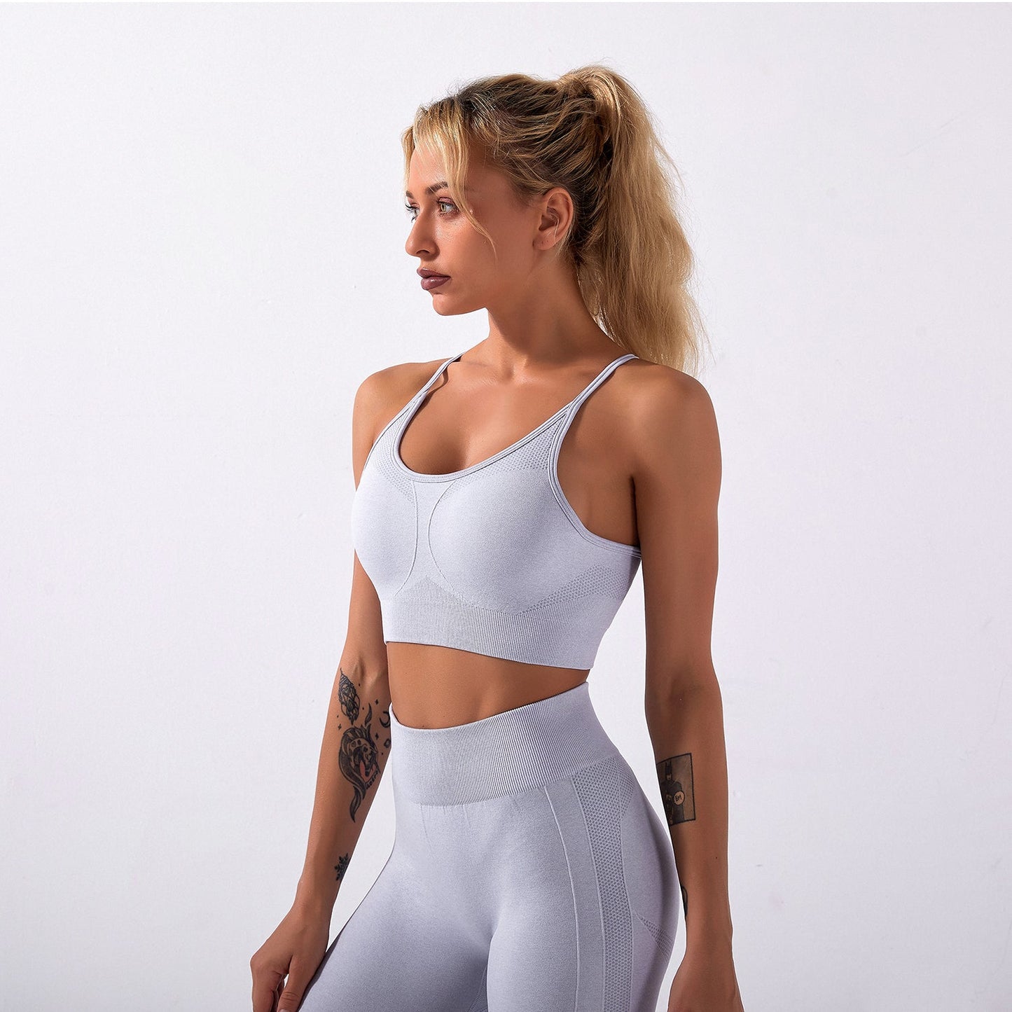 Seamless Gym Yoga Set Sports Bra & Leggings for Women