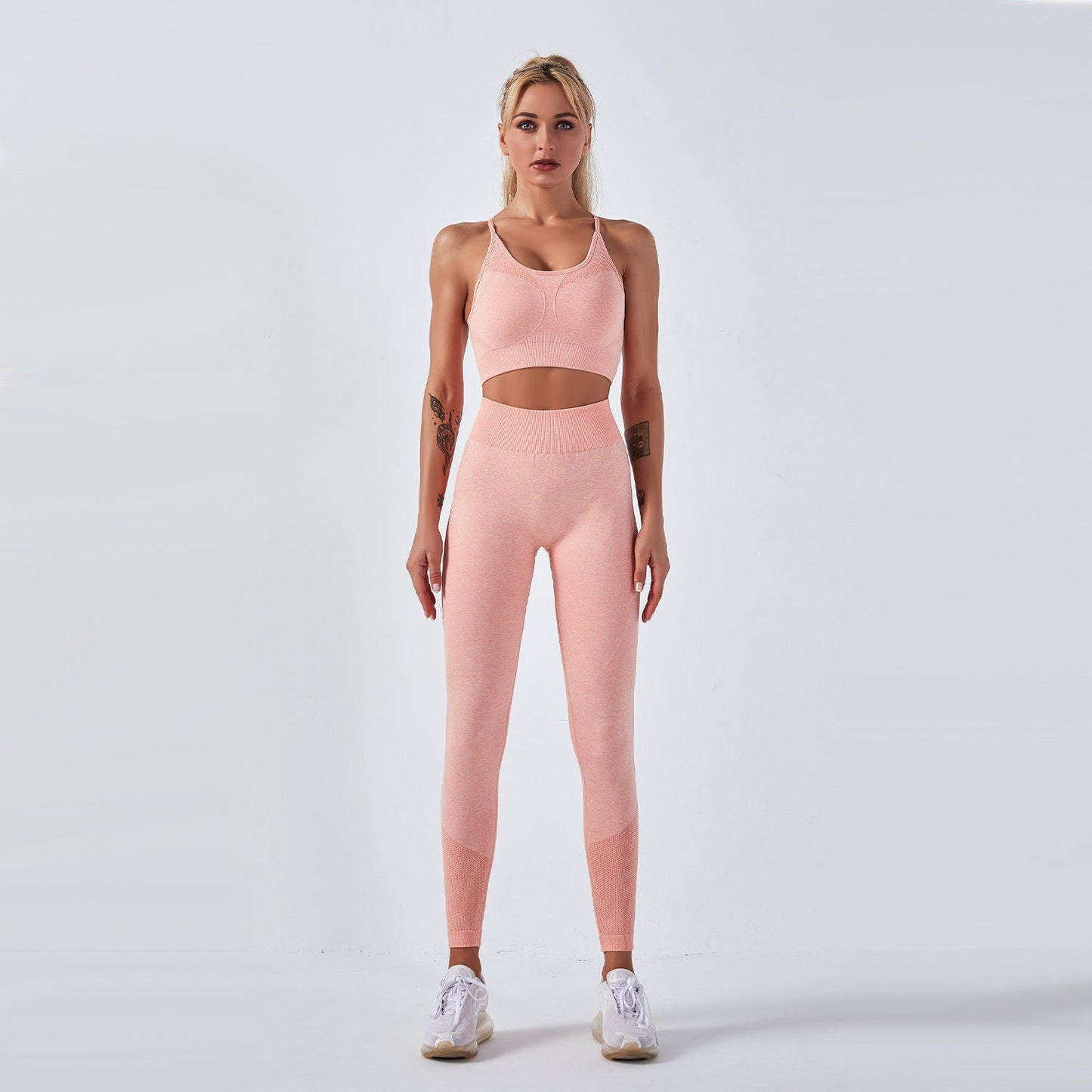 Seamless Gym Yoga Set Sports Bra & Leggings for Women