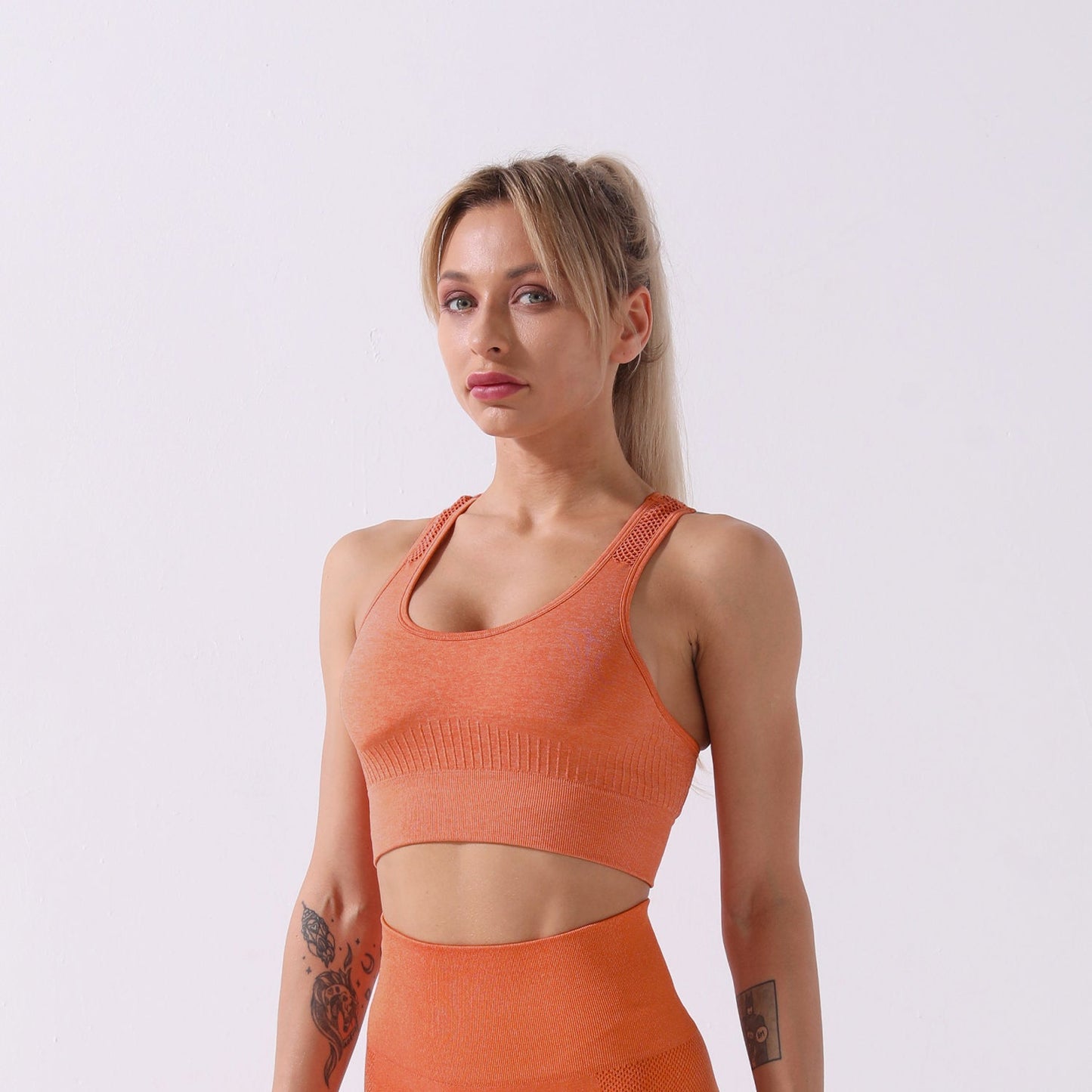 Seamless Gym Yoga Set Sports Bra & Shorts for Women