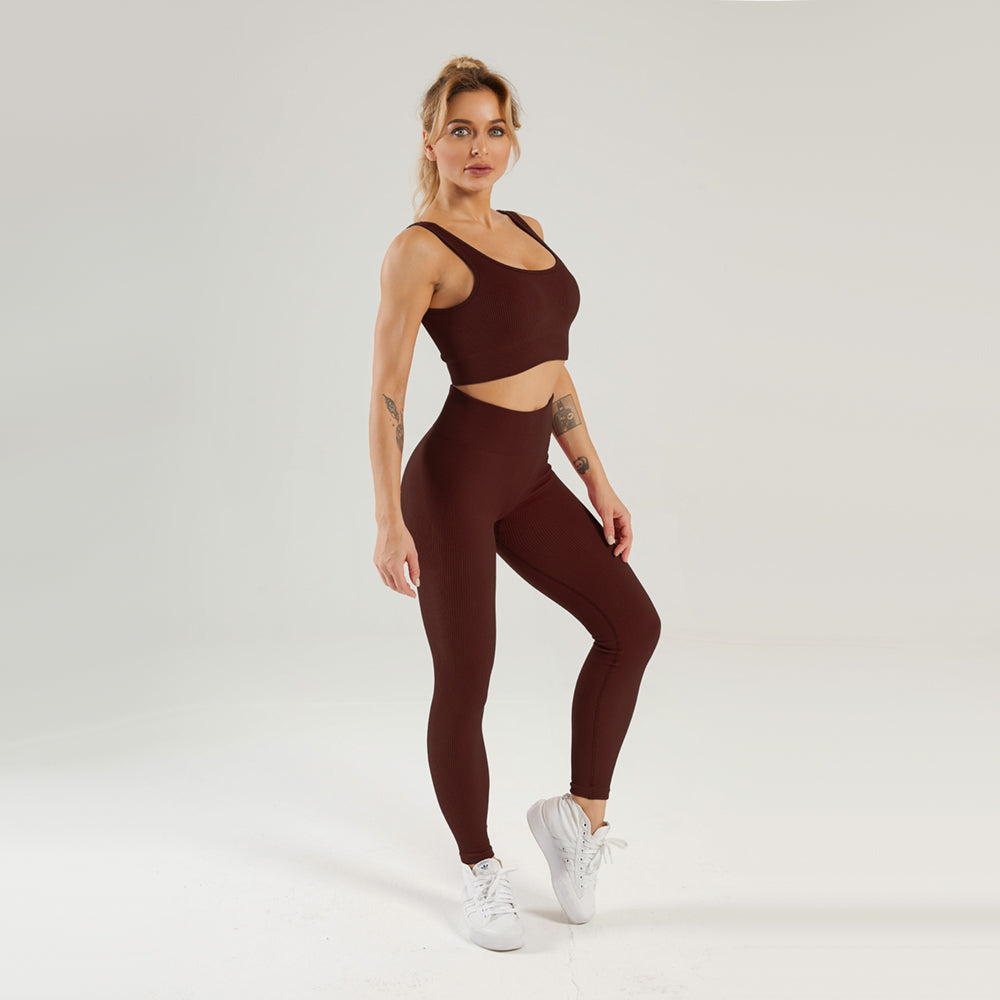 Seamless Gym Yoga Set Sports Bra & Leggings for Women