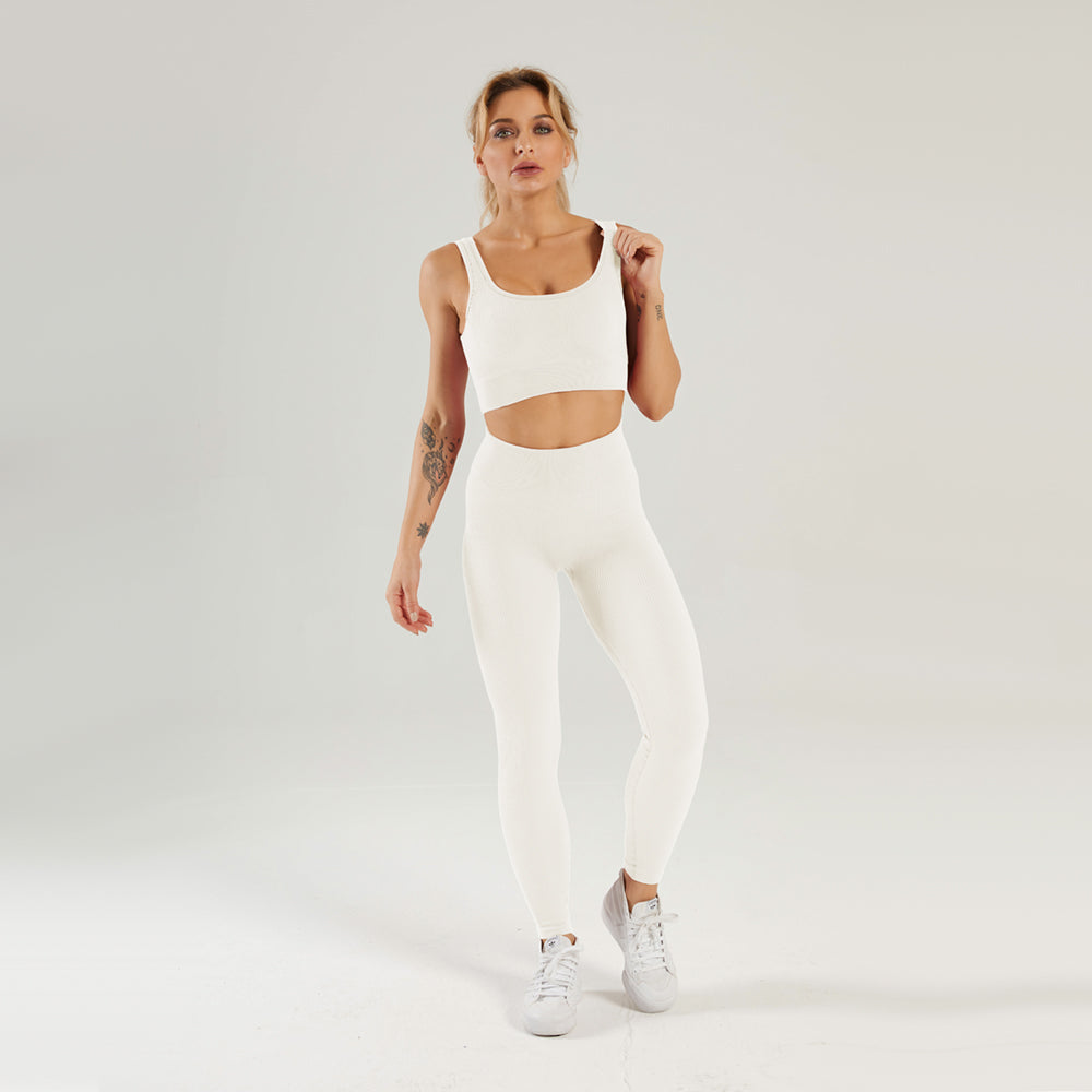 Seamless Gym Yoga Set Sports Bra & Leggings for Women