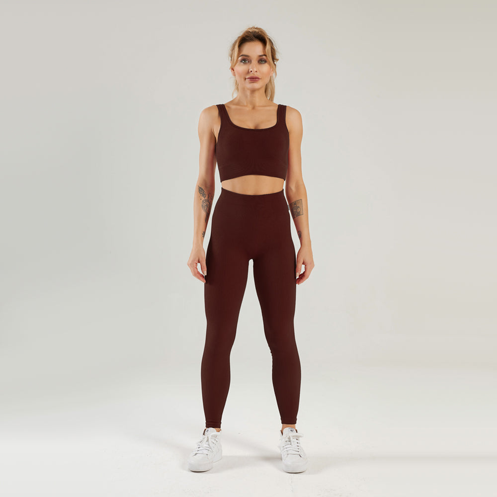 Seamless Gym Yoga Set Sports Bra & Leggings for Women