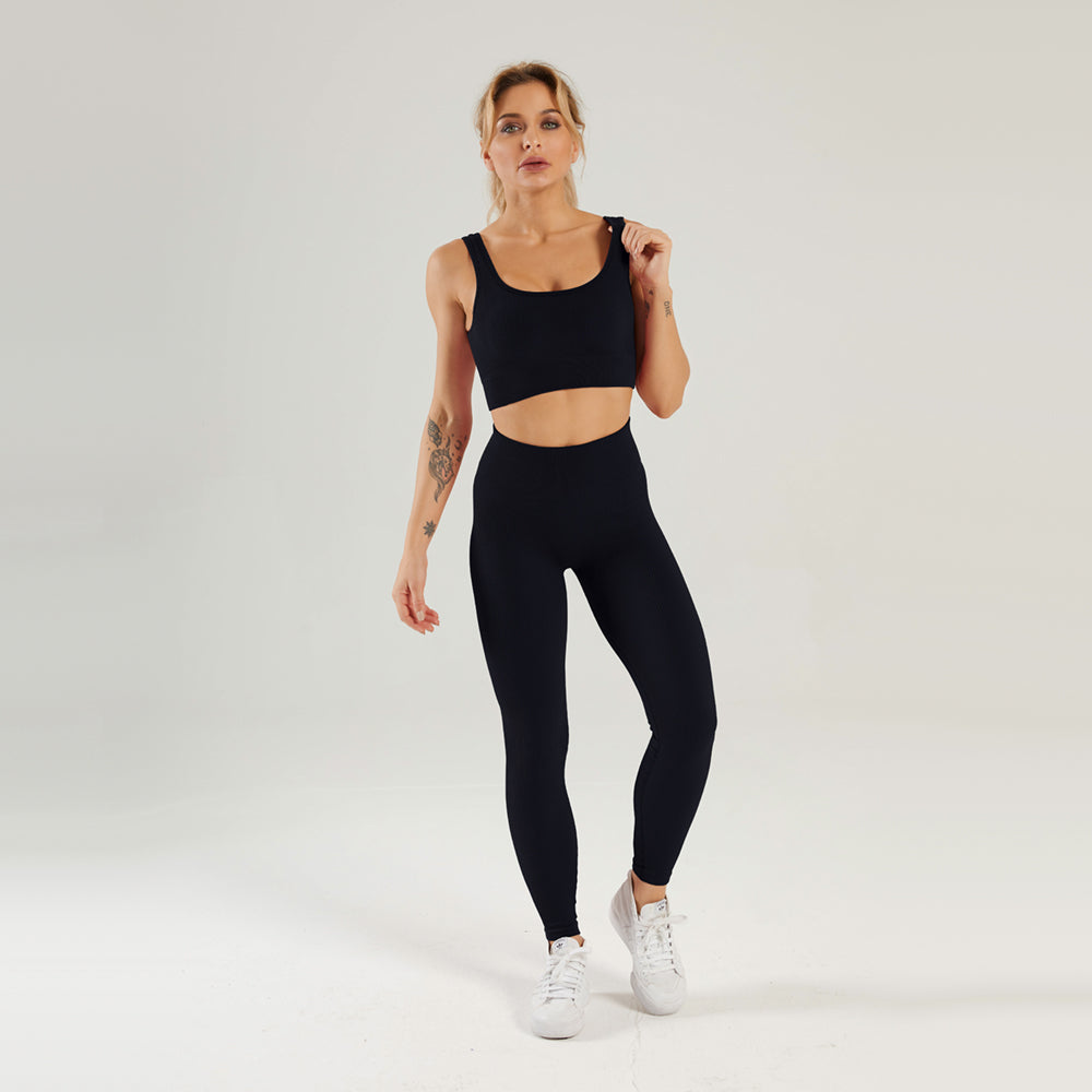 Seamless Gym Yoga Set Sports Bra & Leggings for Women