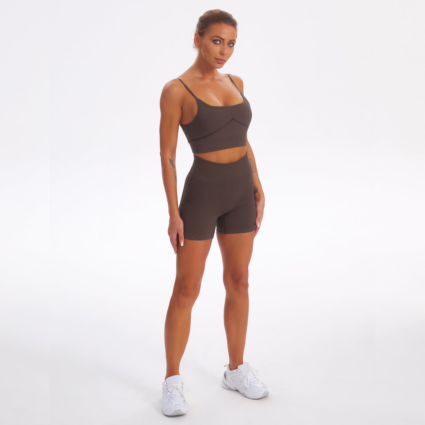 Seamless Gym Yoga Set Tank Top & Shorts