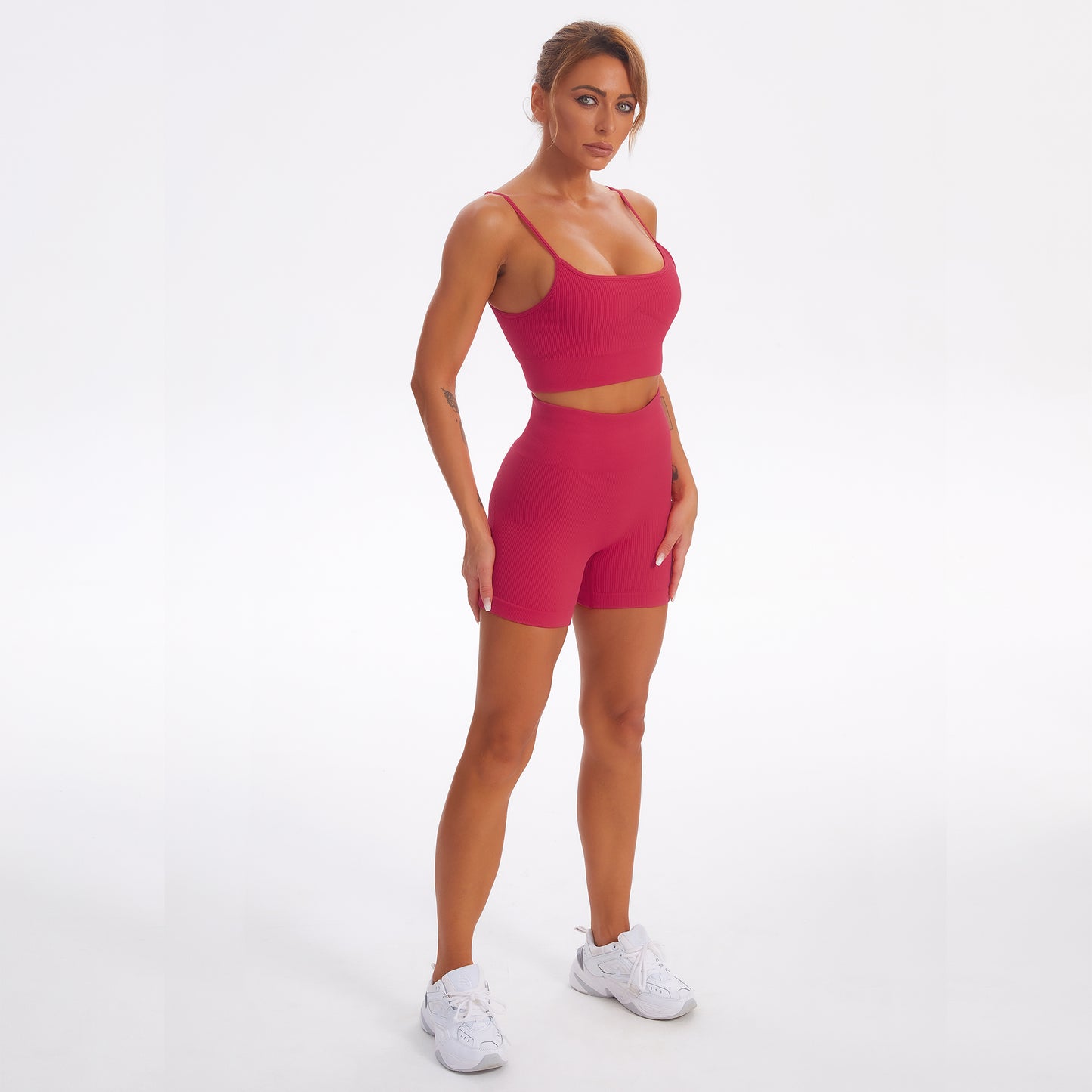 Seamless Gym Yoga Set Tank Top & Shorts