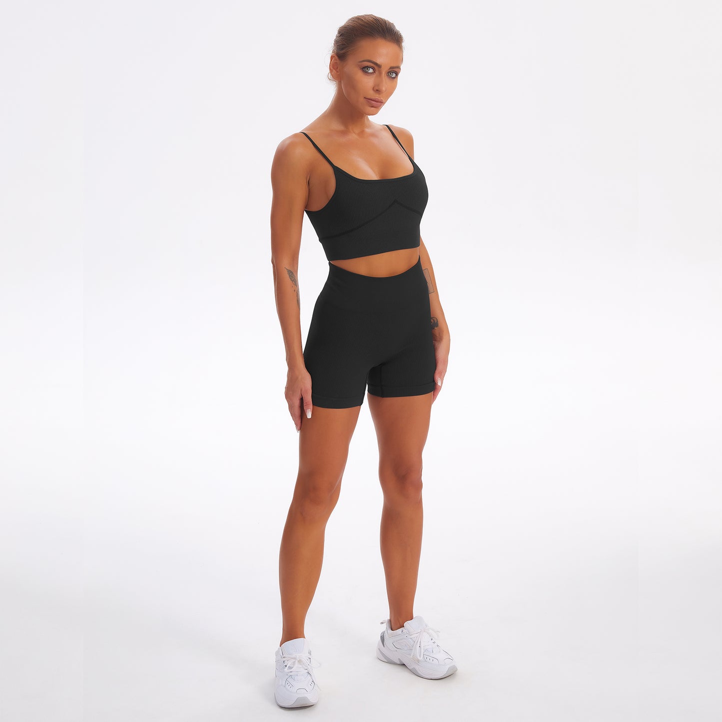 Seamless Gym Yoga Set Tank Top & Shorts