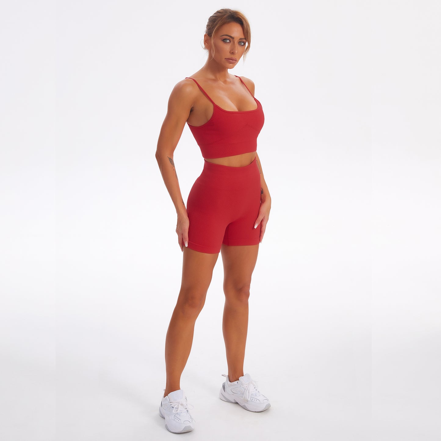 Seamless Gym Yoga Set Tank Top & Shorts