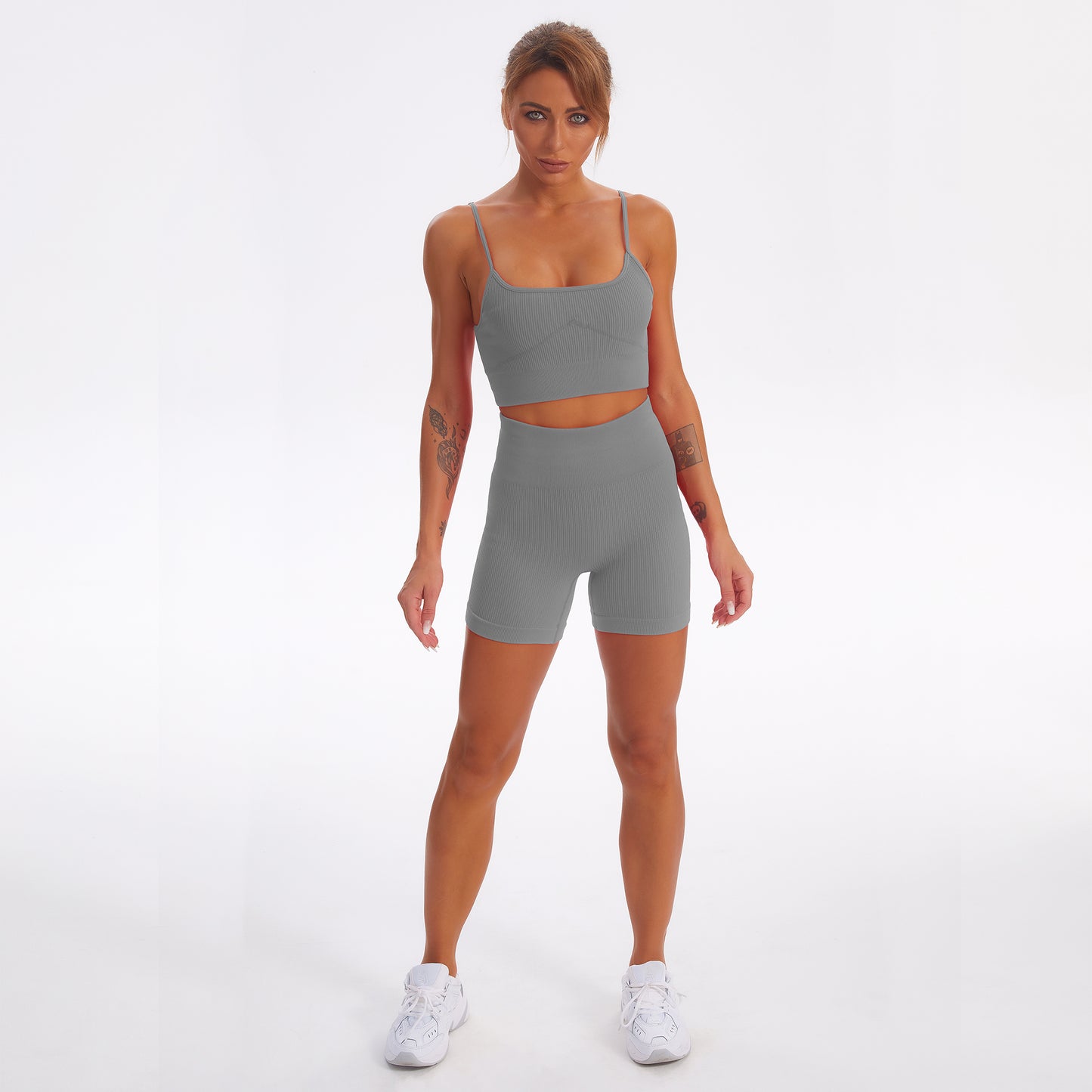 Seamless Gym Yoga Set Tank Top & Shorts