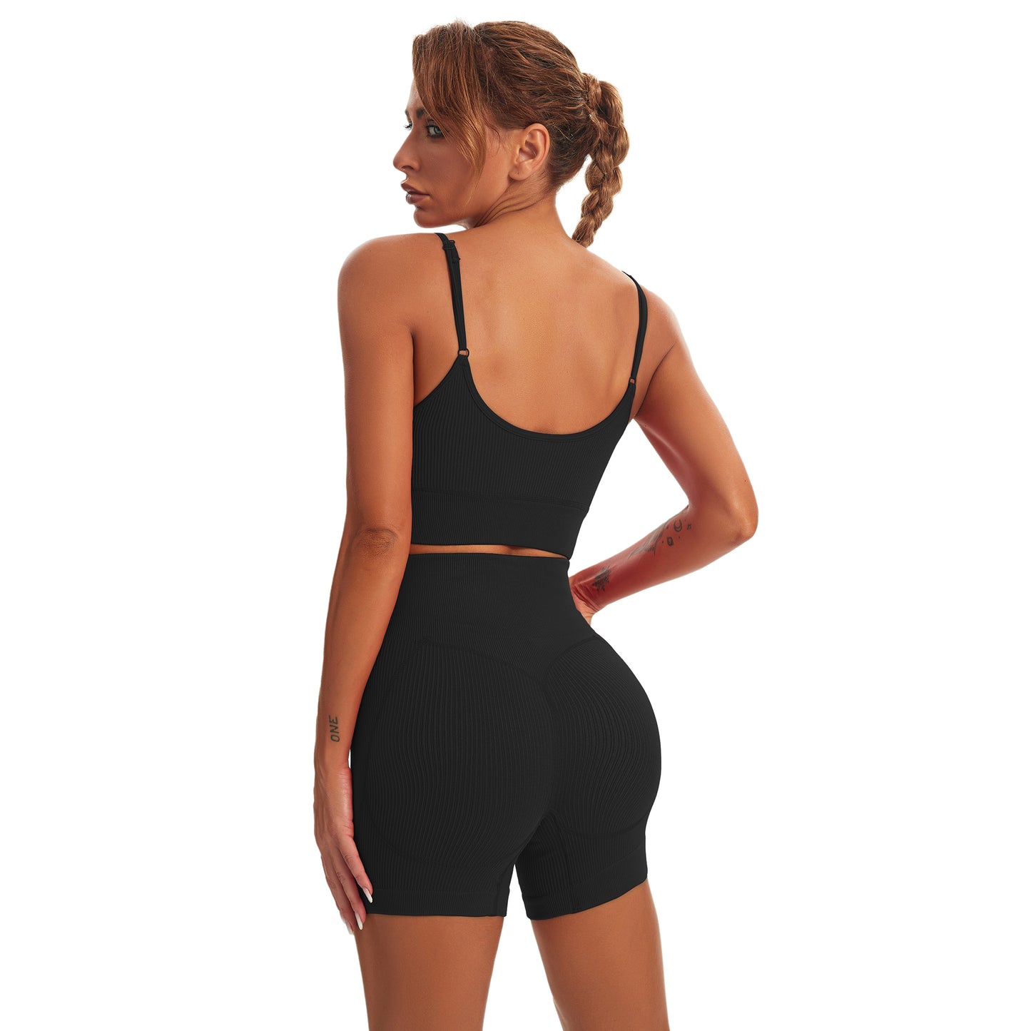 Seamless Gym Yoga Set Tank Top & Shorts