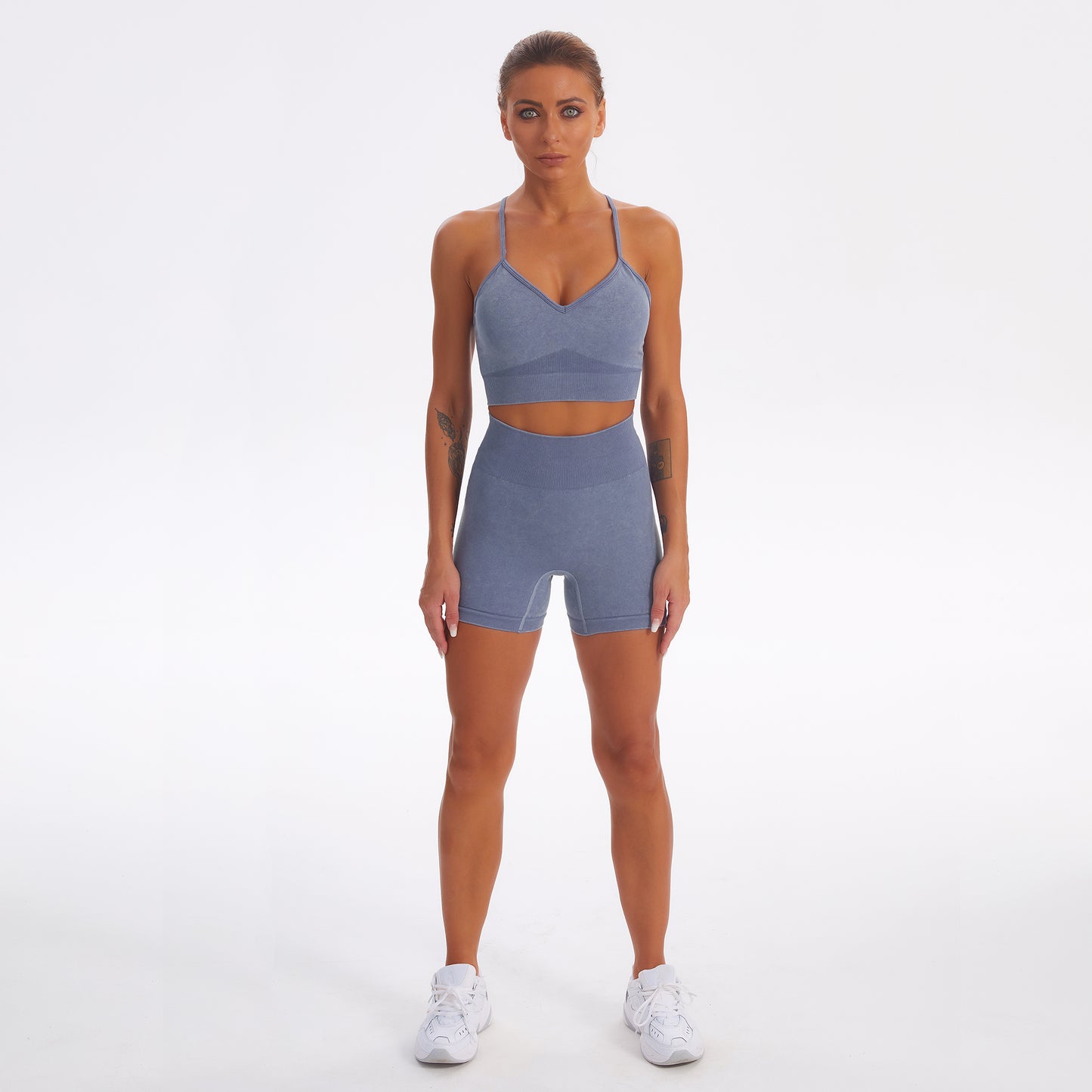 Seamless Gym Yoga Set Sports Bra & Shorts