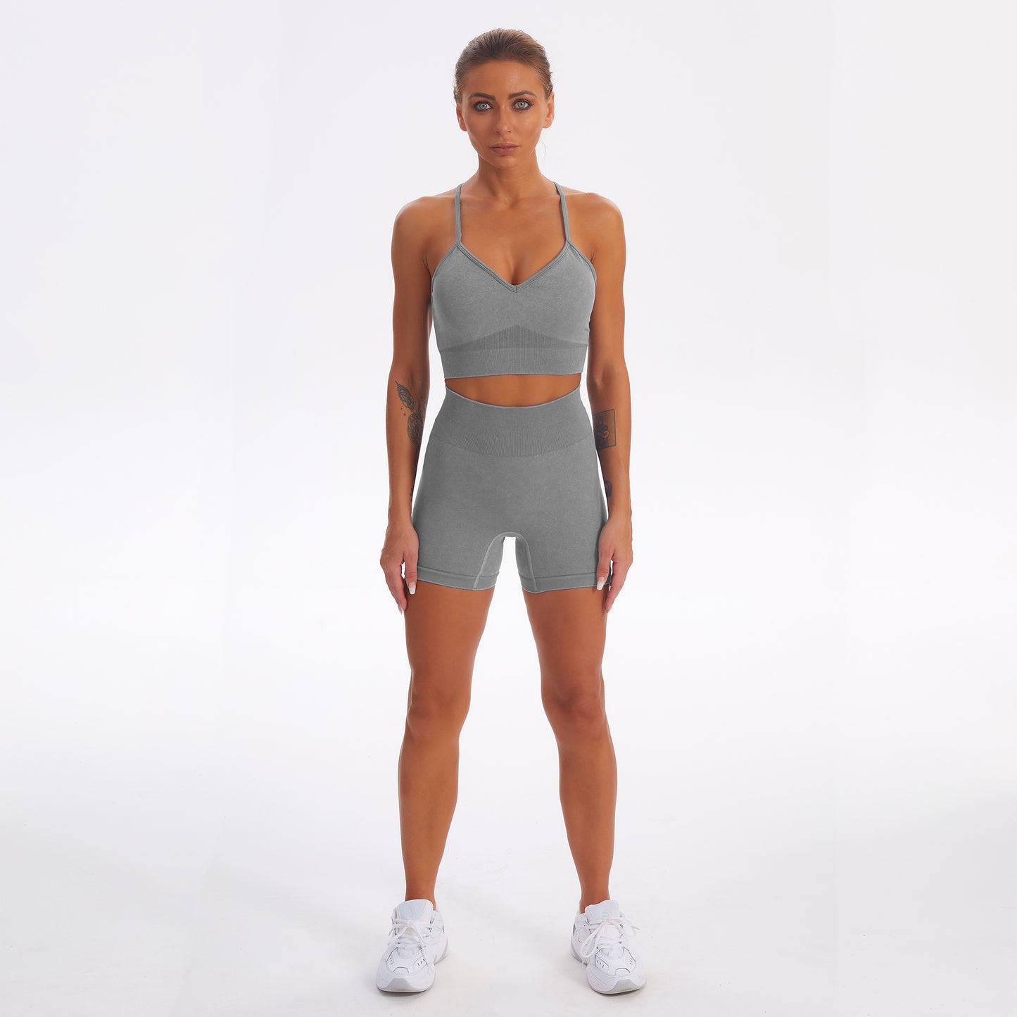 Seamless Gym Yoga Set Sports Bra & Shorts