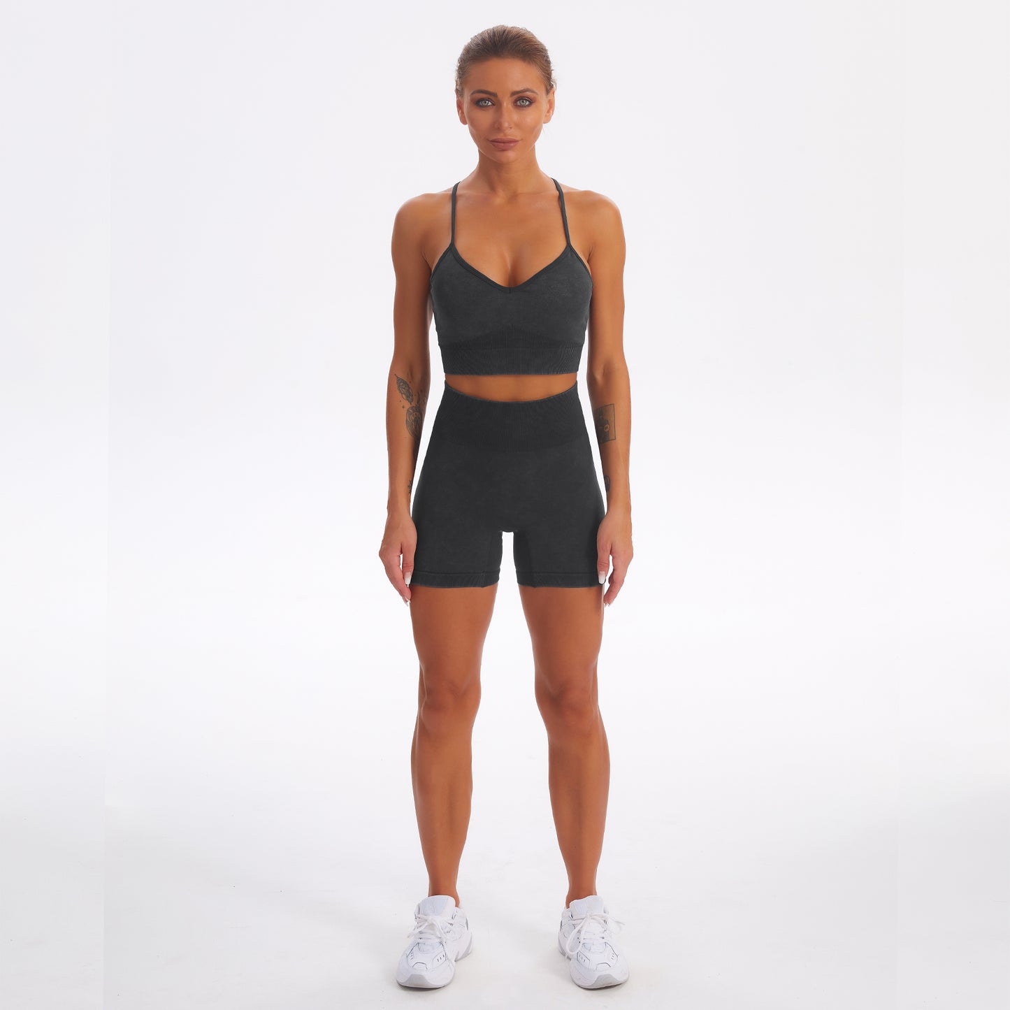 Seamless Gym Yoga Set Sports Bra & Shorts