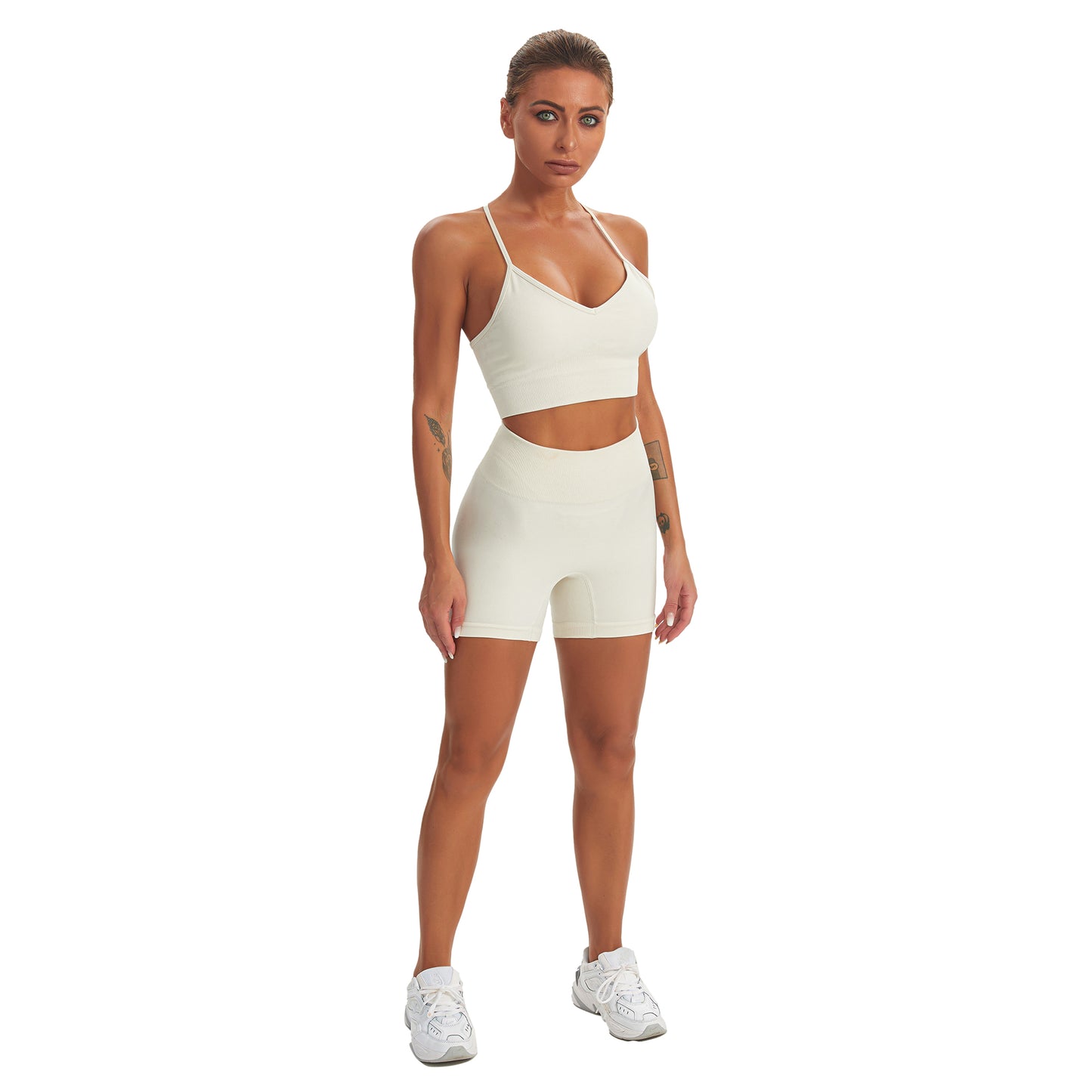 Seamless Gym Yoga Set Sports Bra & Shorts